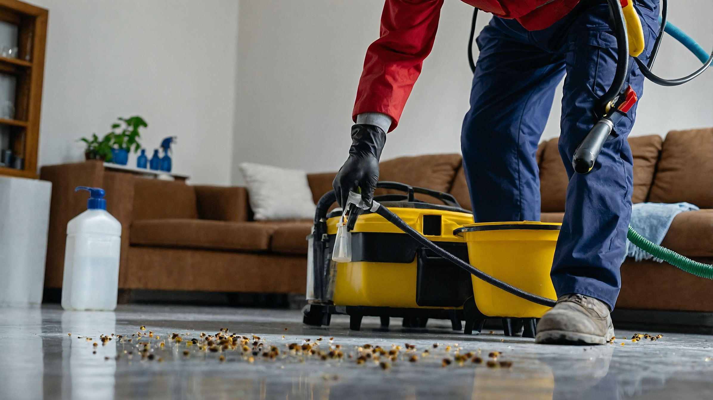 Professional pest control service in action