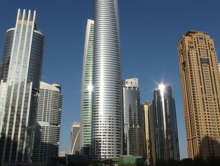 picture showing buildings in Almas Tower, Dubai area