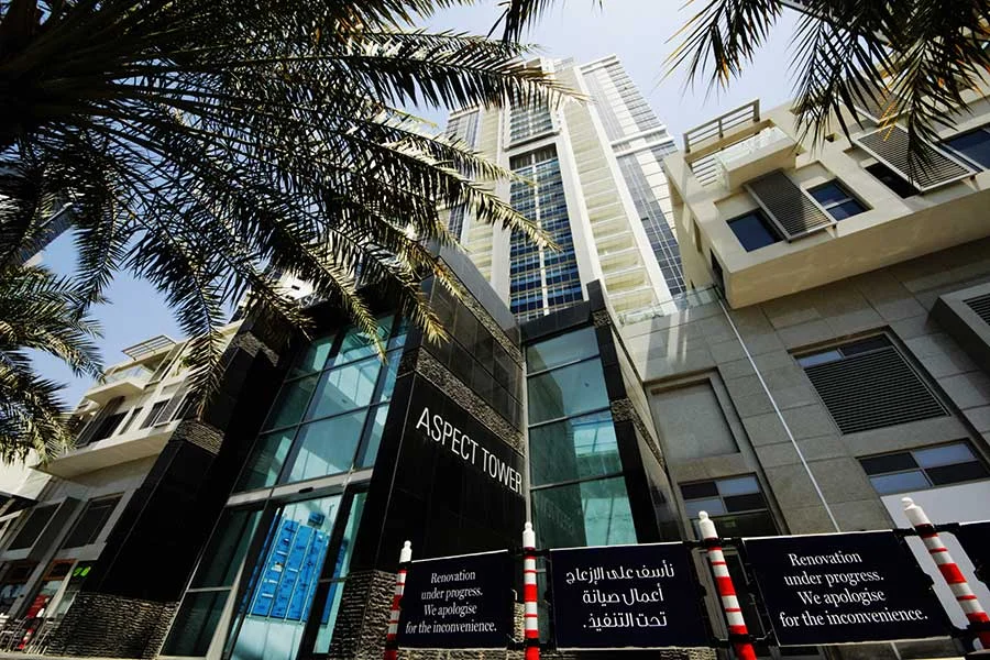 picture showing buildings in Aspect Tower, Dubai area