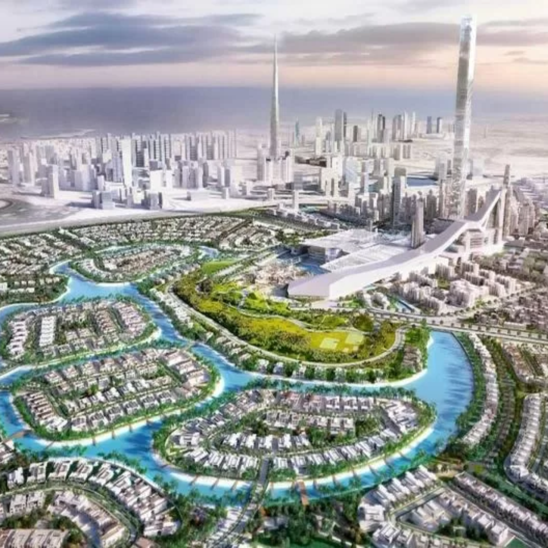 picture showing view of meydan area in dubai 