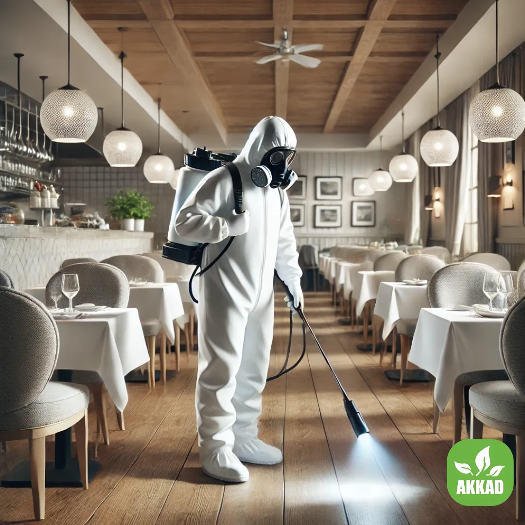 Pest control technician doing Pest Control In Dubai Restaurants