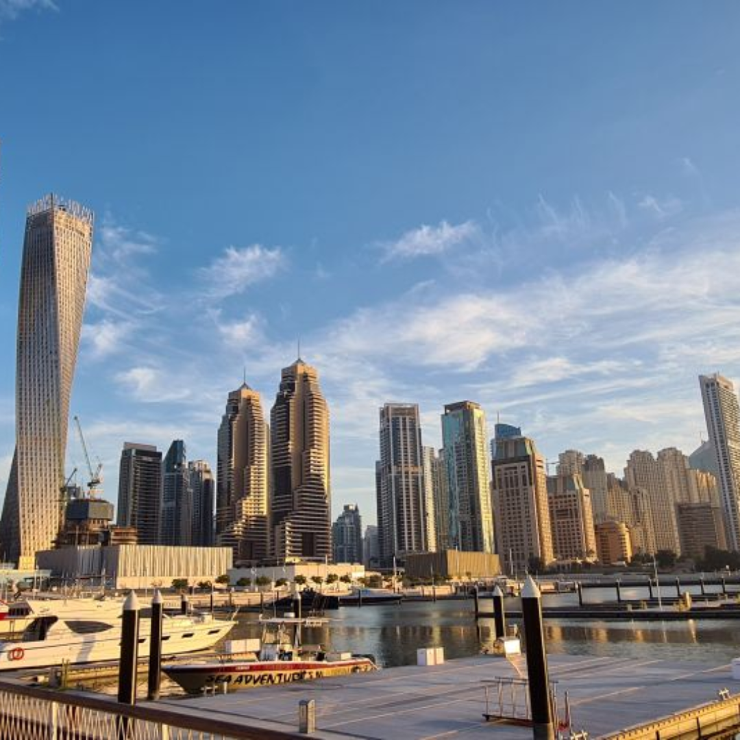 picture showing buildings and lake around in Nadd Al Shamma area 