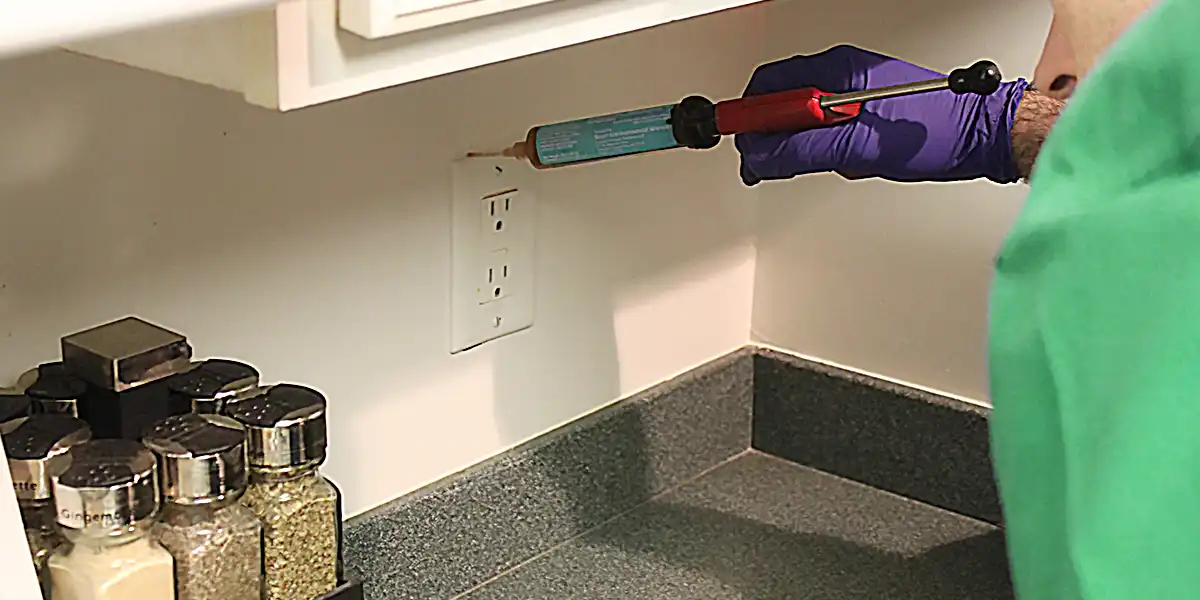 man injection gel treatment inside electriacl socket